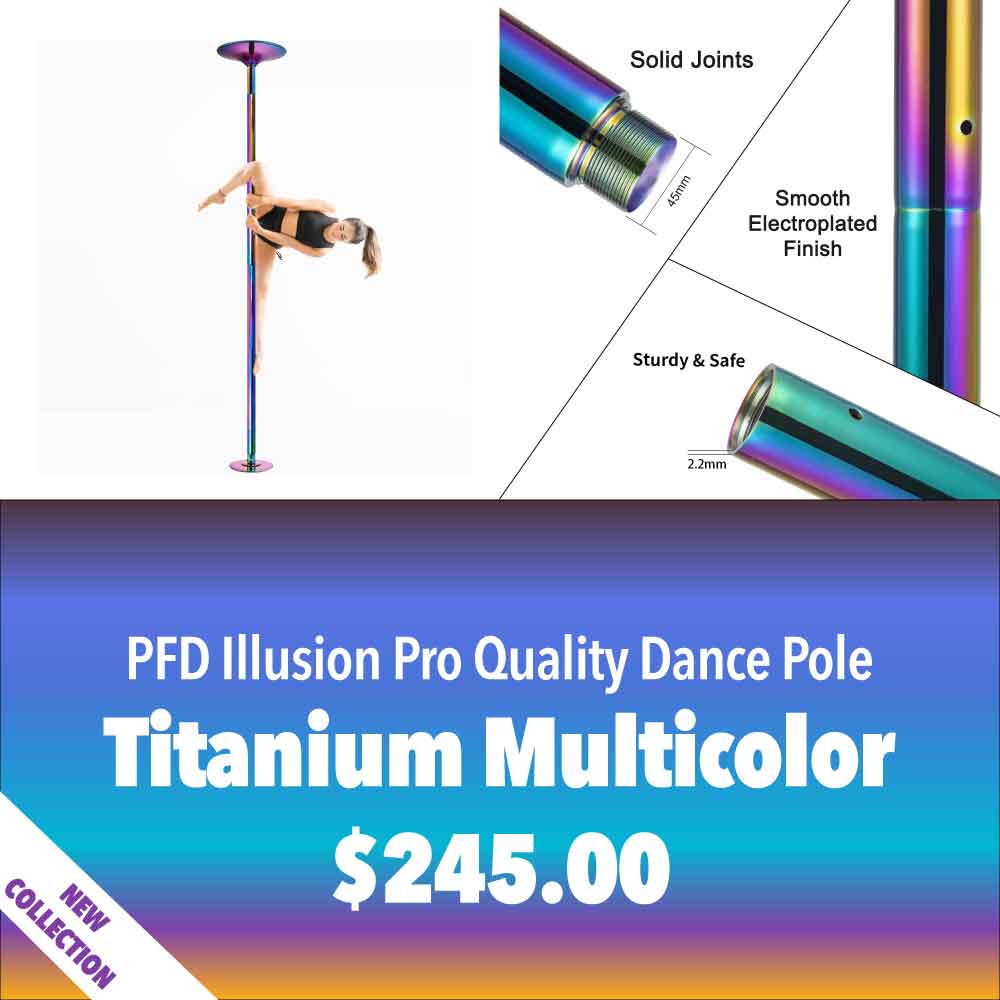 Colorful Pro Quality Dance Pole Kit