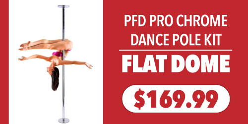 PFD | Chrome Pro Quality Dance Pole & Video Lessons | Portable Removable Kit