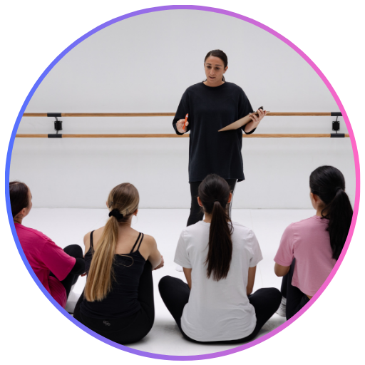PFD teacher teaching online pole dancing lessons for knowledgebase